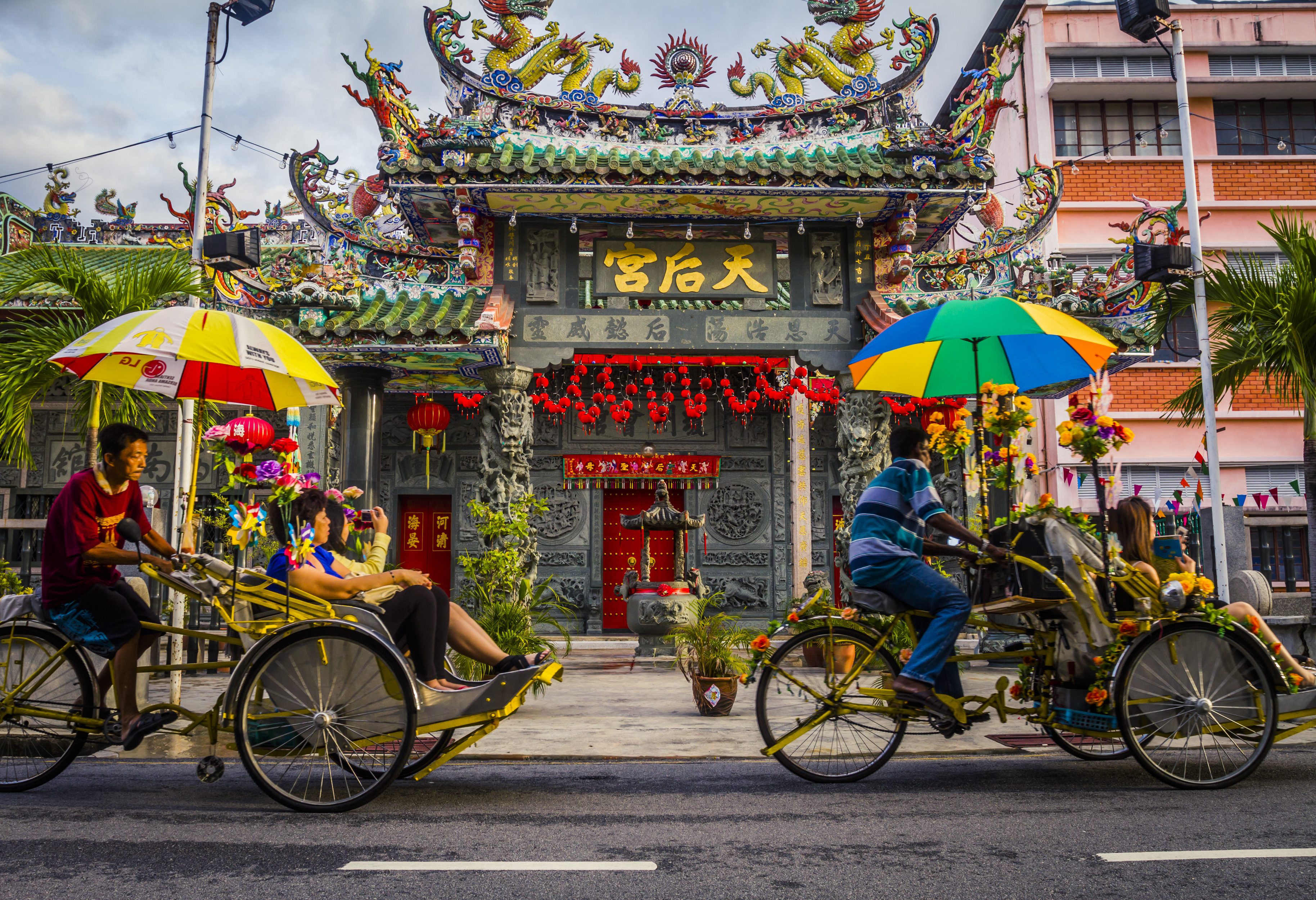 Maleisie-Penang-Georgetown-per- riksja-door-de-stad